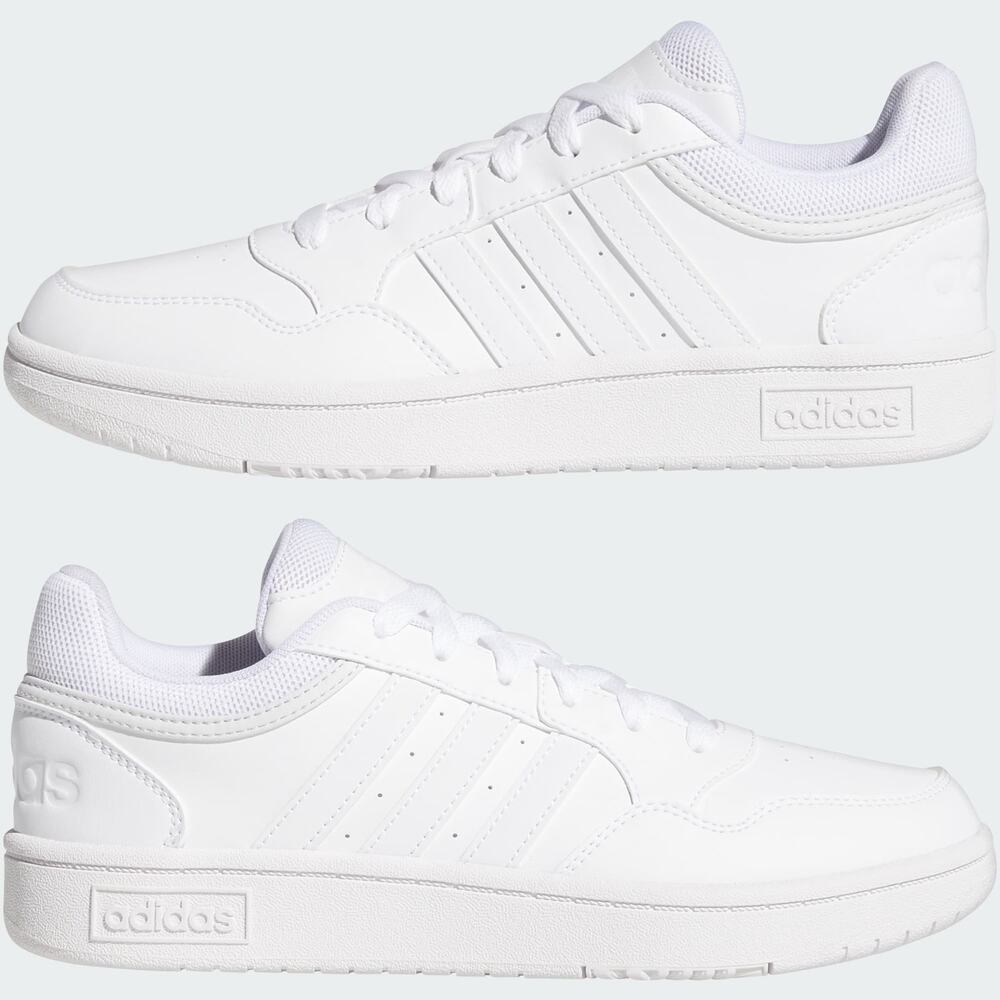 Adidas Women's Hoops 3.0 Low Classic Vintage Sneakers Cloud-White Size 7.5